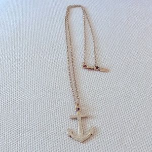 Coach pave anchor on long chain